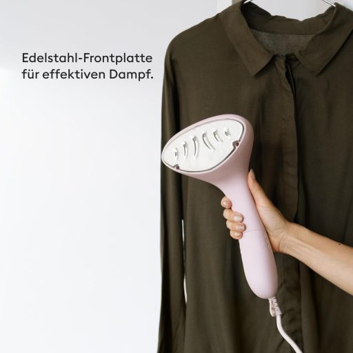 Steamery Cirrus 2 Fier vertical de călcat cu abur 1500W - Încălzire rapidă în 20 secunde, Putere abur 15g/min, Portabil, Ergonomic, Design Scandinav, Roz