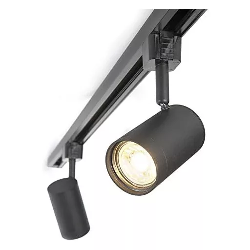 Sistem de șină modern QAZQA Jeana, 3 spoturi, lampă de tavan negru-auriu