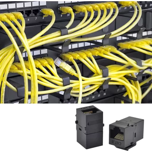 CMYKZONE Patch Panel Cat6, 24 porturi, 1U, pentru rack - Cadru de organizare cabluri de rețea RJ45, cu suport de ghidare a cablurilor, transfer rapid și stabil de date, pentru acasă și