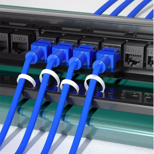 CMYKZONE Patch Panel Cat6, 24 porturi, 1U, pentru rack - Cadru de organizare cabluri de rețea RJ45, cu suport de ghidare a cablurilor, transfer rapid și stabil de date, pentru acasă și