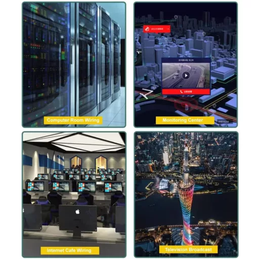 CMYKZONE Patch Panel Cat6, 24 porturi, 1U, pentru rack - Cadru de organizare cabluri de rețea RJ45, cu suport de ghidare a cablurilor, transfer rapid și stabil de date, pentru acasă și
