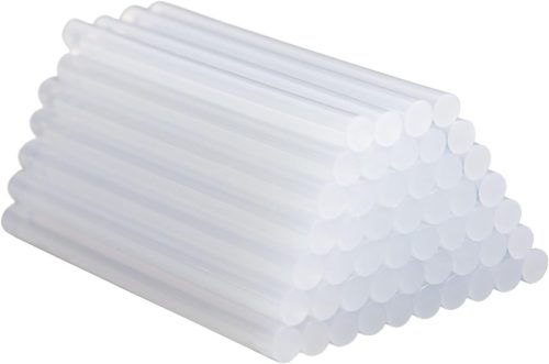 H&S 50 ks Priehľadné lepiace tyčinky 7mm x 100mm - Náplne do lepiacej pištole z EVA živice - Tavné lepidlo pre remeselné práce