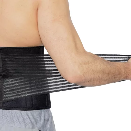 NEOtech Care neoprén hátbrace dupla pántokkal XXL fekete kompressziós