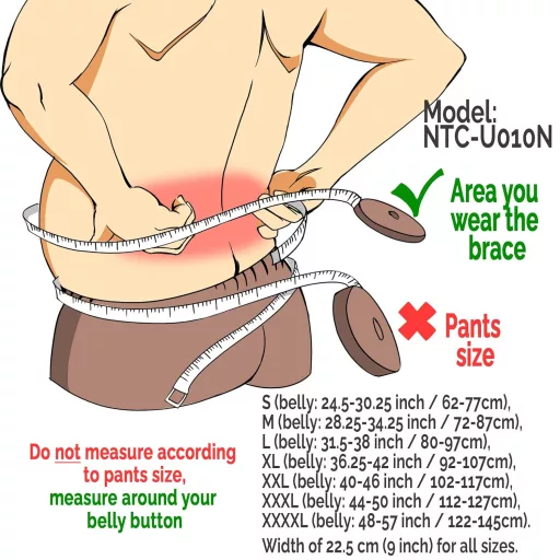 NEOtech Care neoprén hátbrace dupla pántokkal XXL fekete kompressziós