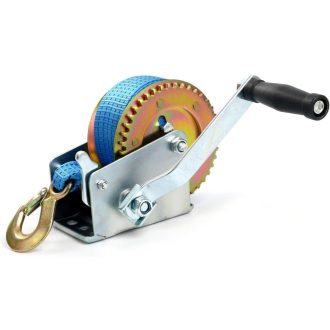   FreeTec Kézi Csörlő Kék Poliészter Kötéllel Hajó Mentő Csörlő