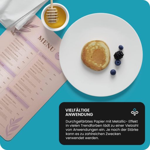 Netuno 10 coli Hârtie A4 300g Sidefată Crem Sirio Pearl, Lucioasă, Față-verso, Efect Metalic, Elegantă, pentru Artizanat și Imprimare