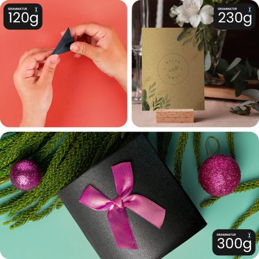 Netuno 10 coli Hârtie A4 300g Sidefată Crem Sirio Pearl, Lucioasă, Față-verso, Efect Metalic, Elegantă, pentru Artizanat și Imprimare