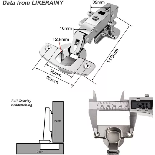 Hettich 95 fokos sarokstop csúszó technológiás kis zsanér