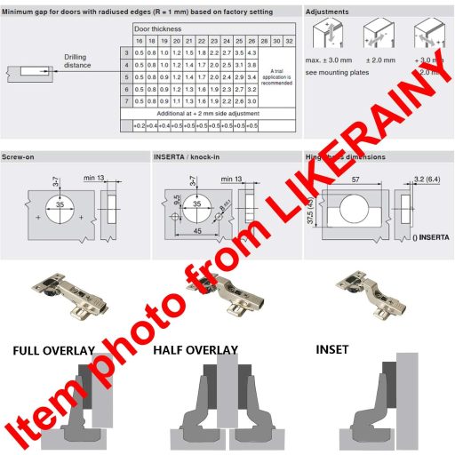Blum Blumotion 110° Clip Top záves na rohové skrinky štandardný