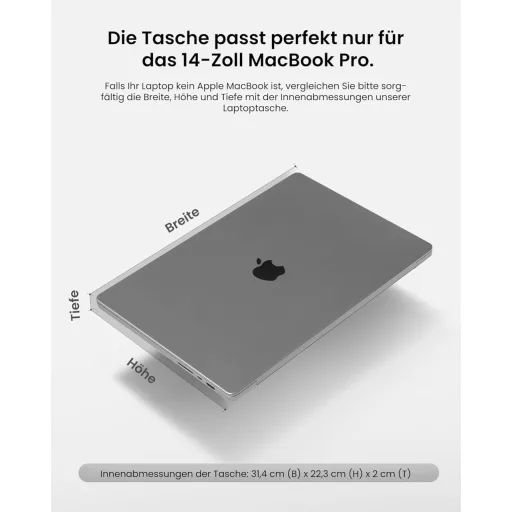tomtoc 360 Védő Laptop Tok 14" MacBook Pro M2/M1 Pro/Max és 13" MacBook Air M2 Készülékekhez, Vízálló Kemény Borítással és Kiegészítő Zsebbe