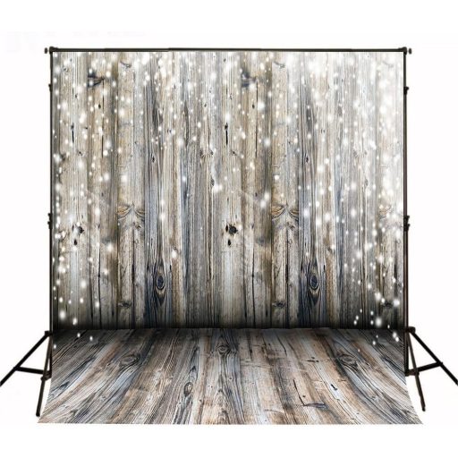 Kate Fotóháttér 2x3m Fa Padló Csillogó Tégla Fal Fotózáshoz