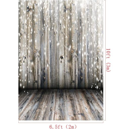 Kate Fotóháttér 2x3m Fa Padló Csillogó Tégla Fal Fotózáshoz