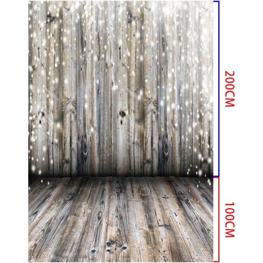 Kate foto pozadina 2x3m Drveni Pod Sjajna Cigla Zid za fotografiranje