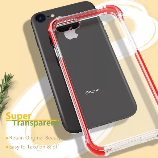 MATEPROX Shield Series iPhone SE/7/8 Ütésálló Védőtok Piros - red