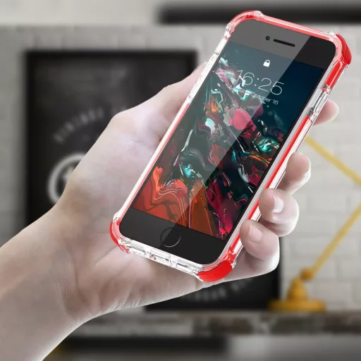 MATEPROX Shield Series iPhone SE/7/8 Ütésálló Védőtok Piros