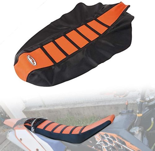 Husă șa moale KTM portocaliu-negru pentru motoare 65-530cc 07-14