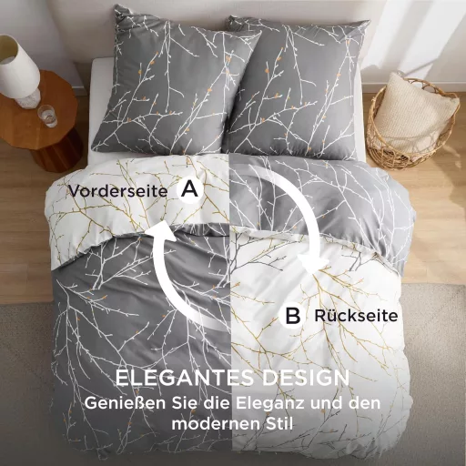 Bedsure Nyári Ágynemű Szett 200x200 cm Ágytakaró Párnahuzat Szürke Ágyhuzat