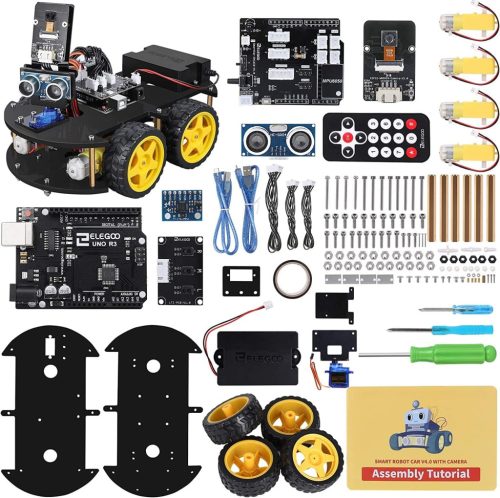 ELEGOO Robot Kids Car Kit V4.0 Programozható Arduino Kompatibilis Robot Autó, Távirányítós Játék 8-12 Éves Gyerekeknek, WiFi Applikációval