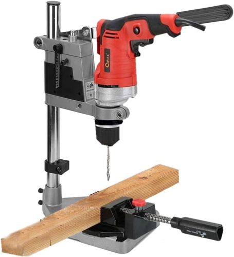 Suport multifuncțional electric pentru burghiu Cusco, cu prindere de 38-43mm - Banc de lucru din aluminiu cu menghină, pentru bricolaj și reparații