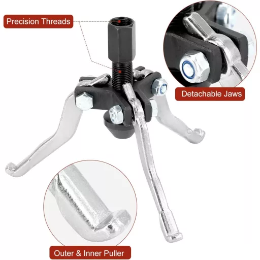 Extractor rulmenți FreeTec cu ciocan glisant, 15-80mm, pentru rulmenți interni și externi.