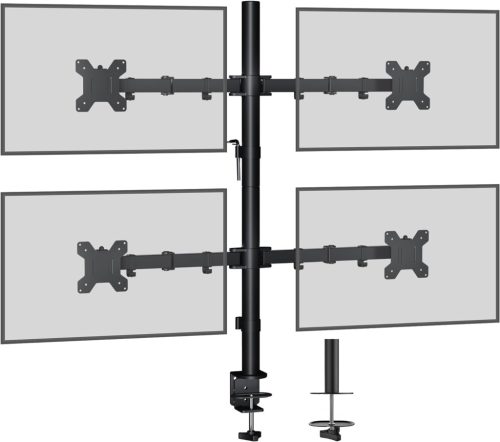 BONTEC 13-27" Állítható Asztali Monitortartó 4 Képernyőhöz - LED/LCD