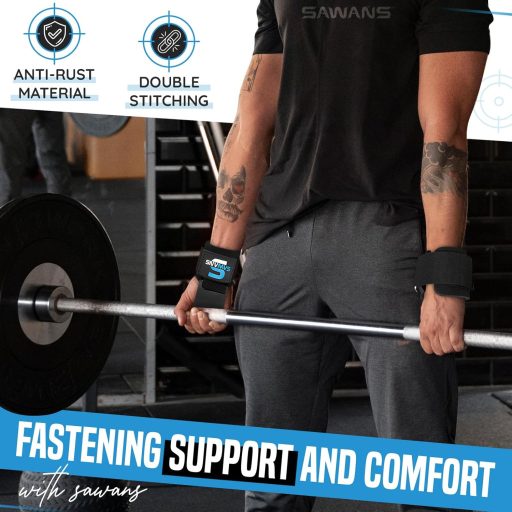 SAWANS Neoprén Súlyemelő Horog Pár 8mm Gumibevonattal Edzéshez
