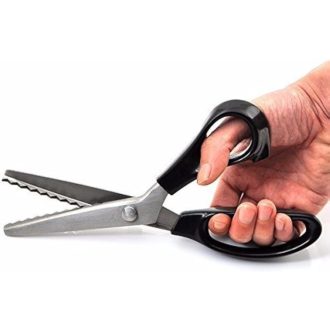   seaNpem Profi Kontúr Olló Hullámos Fogakkal Rozsdamentes Acél 23cm Kézműves Varráshoz