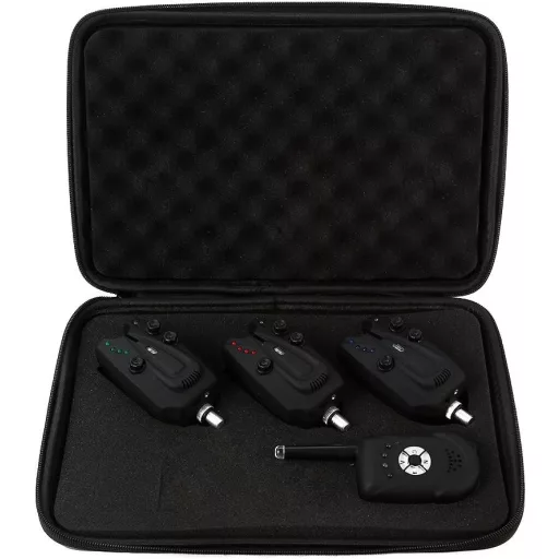 Set avertizori de crap MOUNCHAIN, 4 bucăți, wireless, digitali, impermeabili, cu LED, negri.