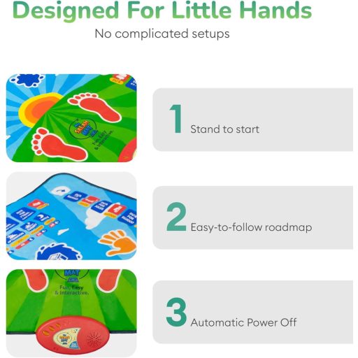 My Salah Mat Interaktív Imaszőnyeg Gyerekeknek 36 Gombbal és 15 Nyelvvel