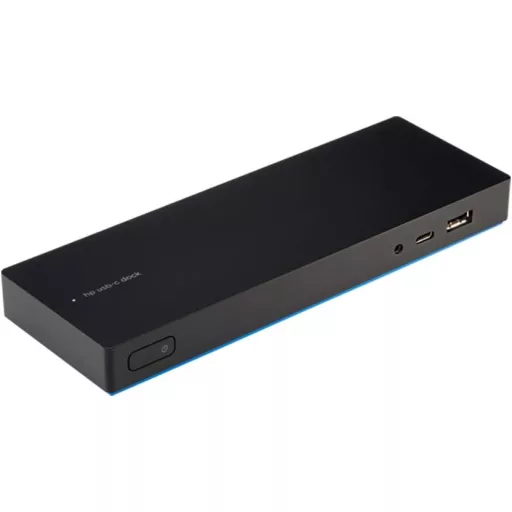 HP G4 USB-C dokkoló - HDMI, 2xDP - Chromebook, Elitebook kompatibilis, piros