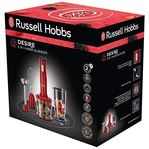 Russell Hobbs Desire Konyhai Robotgép 2 Fokozat Piros-Fekete