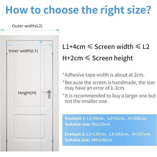 MYCARBON Magnetna Mreža za Vrata - Crna, Samoljepljiva, Otporna na Trganje, 140x240 cm, Moderna Zaštita od Insekata od Poliestera