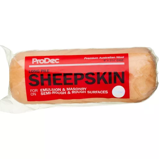 Rolă de vopsit profesională ProDec 225mm din lână de oaie Merino pentru pereți interiori și exteriori