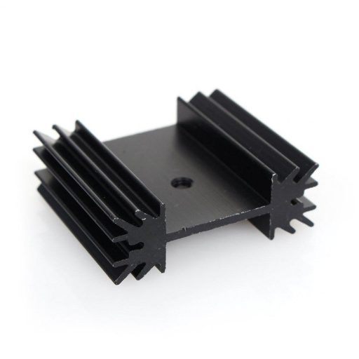 Easycargo čierny eloxovaný hliníkový chladič TO-220 pre MOSFET, 5 ks v balení
