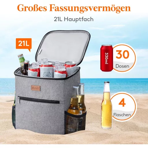 Lifewit 24L Hűtőhátizsák Piknik Strand Kempingezés Túrázás