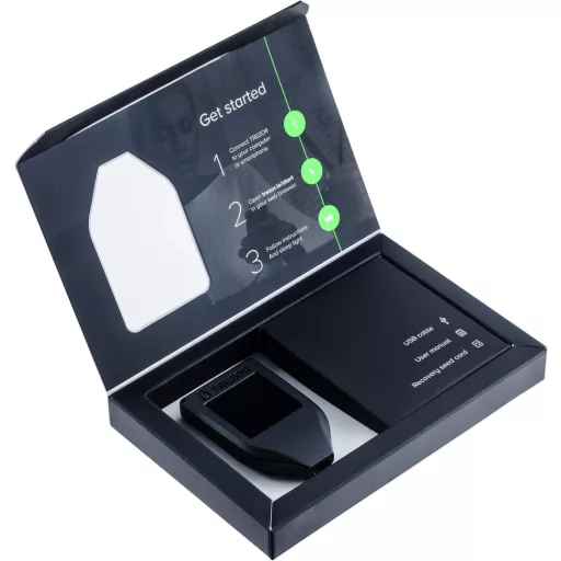 Trezor Model T Hardver Kriptopénz Tárca Bitcoin Ethereum Litecoin Fekete