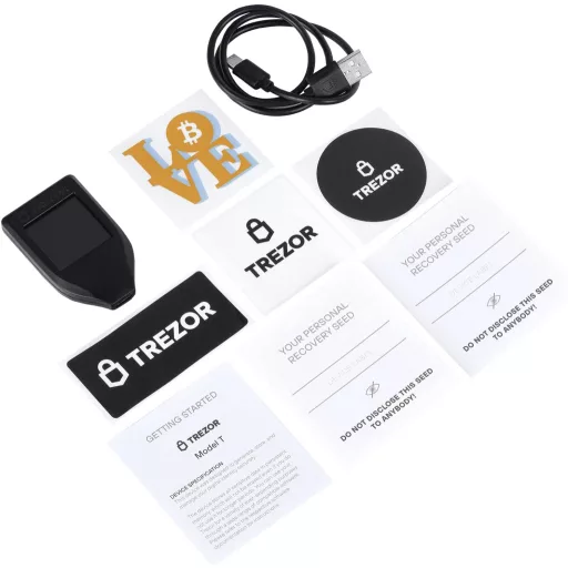 Trezor Model T Hardver Kriptopénz Tárca Bitcoin Ethereum Litecoin Fekete