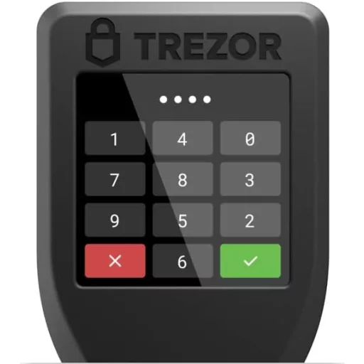 Trezor Model T Hardver Kriptopénz Tárca Bitcoin Ethereum Litecoin Fekete