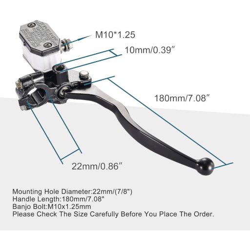 GOOFIT 22mm Jobb Fékmester Hengerfej Fekete GS125 GN125 GN250 GS250