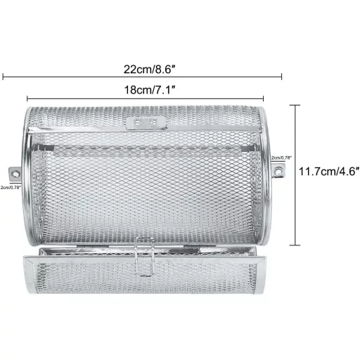 Kitchnexus Rotisserie Grill Kosár Kávébab Pörkölő Dob BBQ