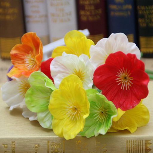 Kitchnexus 10 buc. Flori artificiale 33cm Maci cu atingere reală Buchet de nuntă Ziua Îndrăgostiților