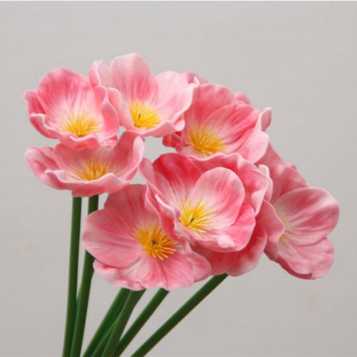 Kitchnexus 10 buc. Flori artificiale 33cm Maci cu atingere reală Buchet de nuntă Ziua Îndrăgostiților