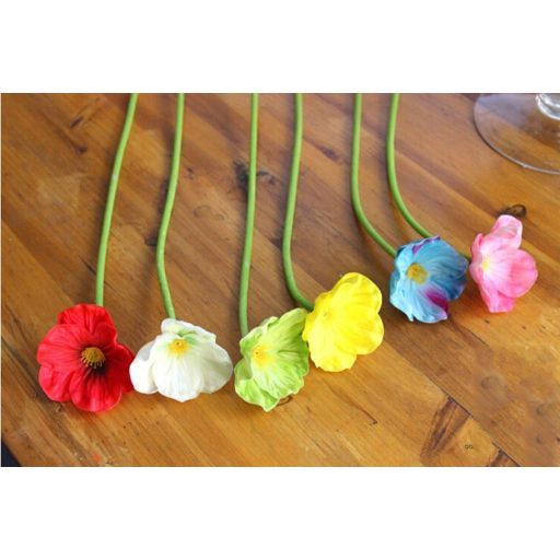 Kitchnexus 10 buc. Flori artificiale 33cm Maci cu atingere reală Buchet de nuntă Ziua Îndrăgostiților