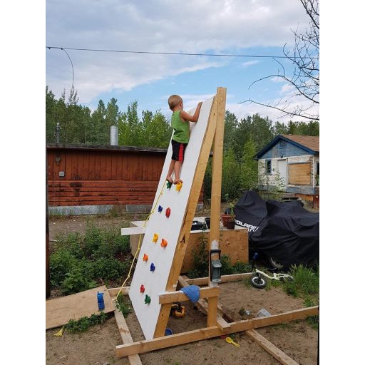 KINSPORY Gyermek Mászókövek Kék Fogantyúval és Szerelési Anyaggal