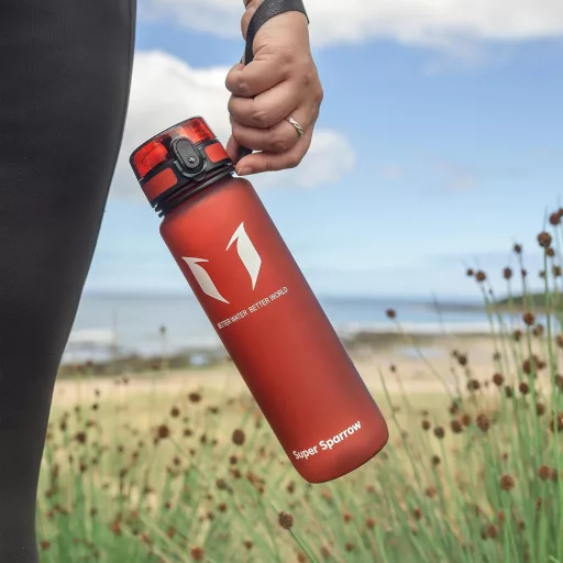 Super Sparrow Tritan Ivópalack 350-1000ml BPA-mentes Sportpalack Kerékpár Fitness Szabadidő - 350 ml, Imperial Red