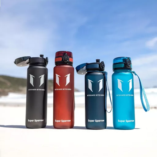 Super Sparrow Tritan Ivópalack 350-1000ml BPA-mentes Sportpalack Kerékpár Fitness Szabadidő - 350 ml, Imperial Red