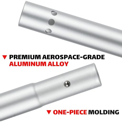 OVERMONT Kajak Evező Alumínium Dupla Lapát Állítható Penge Fekete