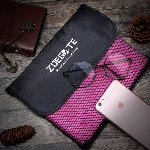 Zoegate Mikrovláknová osuška S XL XXL - Rýchloschnúca cestovná, športová, plážová, sauna osuška a čistiaca handrička, 80x40 cm