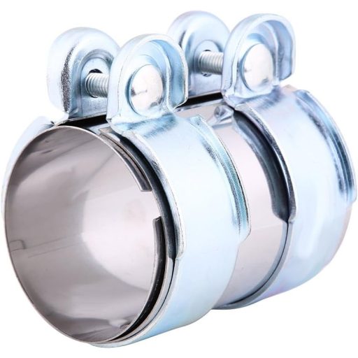 Qiilu Rozsdamentes Turbo Kipufogó Bilincs Hangtompító Csatornához 2.5 Colos