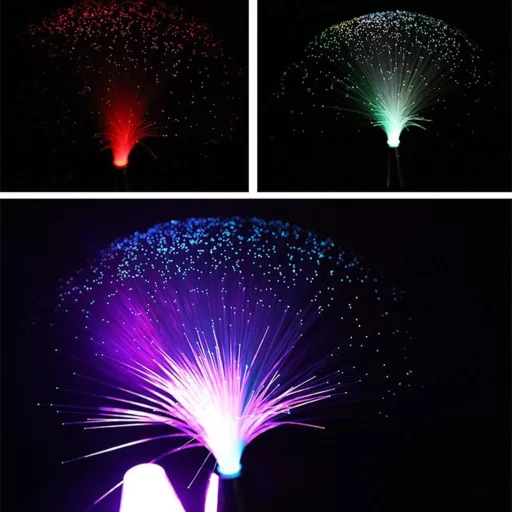 LEDMOMO Színváltó Fiber Optic LED Lámpa Elemmel - Esküvő, Karácsony, Parti Dekoráció